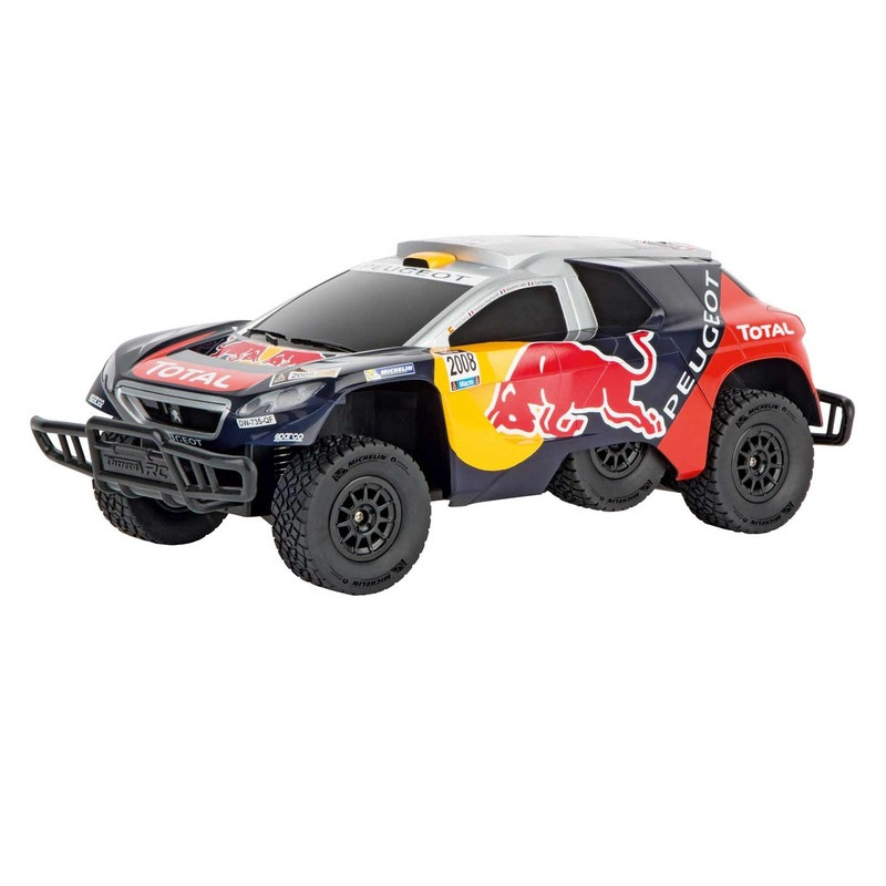 Coche Teledirigido Carrera Peugeot Red Bull Dakar con luces