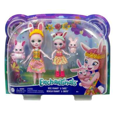 Muñeca Enchantimals Hermanas Bree y Bedelia Bunny