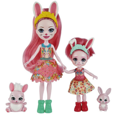 Muñeca Enchantimals Hermanas Bree y Bedelia Bunny