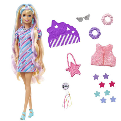 Muñeca Barbie Totally Hair Pelo Extralargo Estrella
