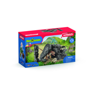 Set de juego Schleich dinosaurios con cueva