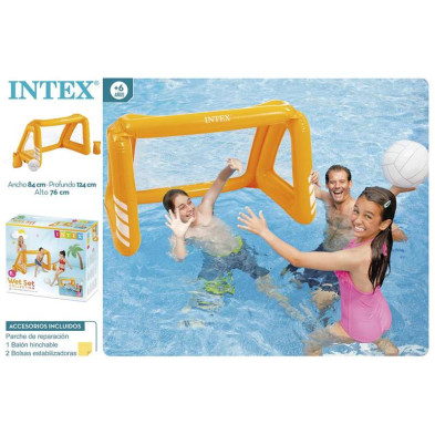 Porteria hinchable para piscina y jardin con pelota Intex 124 cm