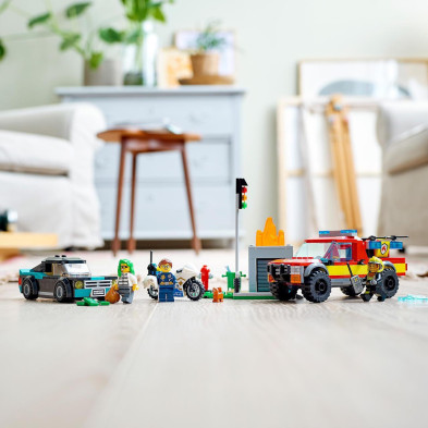 Rescate De Bomberos Y Persecución Policial Lego City